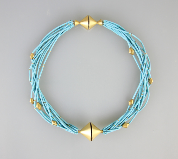 Türkiscollier / Gelbgold 18 Karat