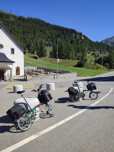 Die bepackten Brompton-Räder