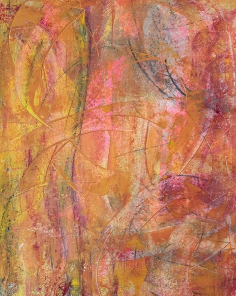 Buntes Bild gemalt von Sabine Maßiny-Maaß