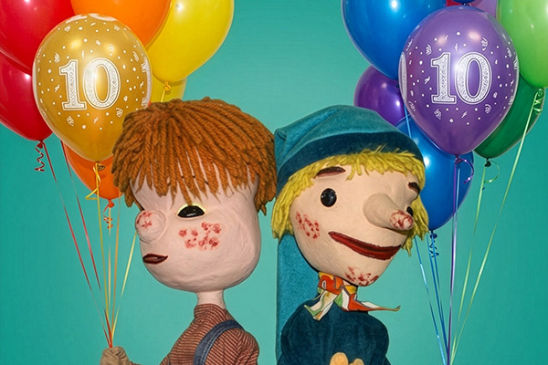 Kasper und Eddy feiern 10 Jahre Bielefelder Puppentheater im Skala-Haus